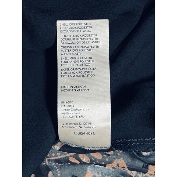 Free People Clarissa Blouse Sheer Juliet Sleeve Black Tan Floral Women’s Medium - Picture 10 of 16